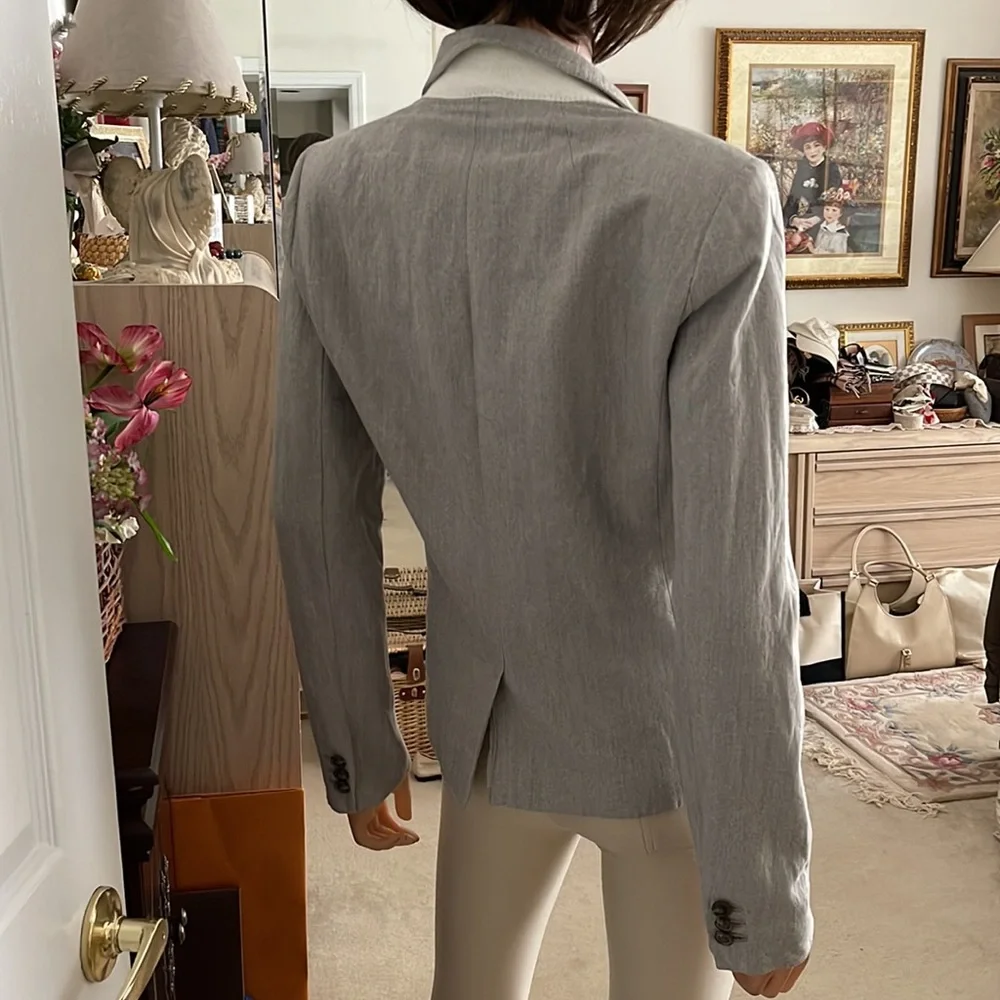 J. Crew Schoolboy Gray Metallic Blazer Size 4